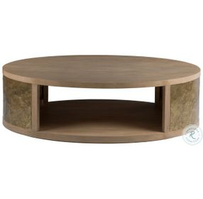 Simpatico White Oak and Brazilian Slate Oval Cocktail Table