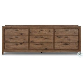 Glenview Weathered Oak Veneer 9 Drawer Dresser