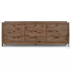 Glenview Weathered Oak Veneer 9 Drawer Dresser