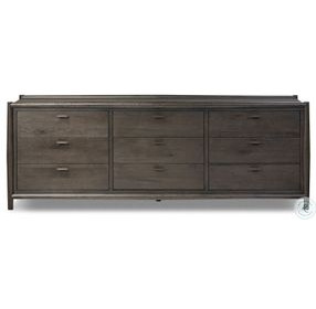 Glenview Cracked Smoked Black Oak 9 Drawer Dresser