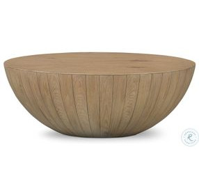 Ryan Natural Oak Solid Round Coffee Table
