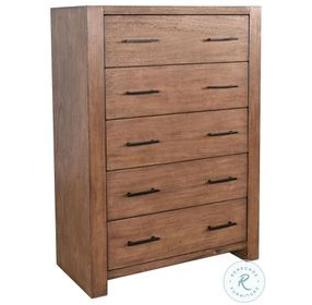 Cozy Luxe Natural 5 Drawer Chest