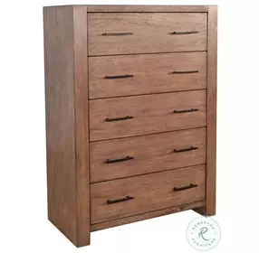 Cozy Luxe Natural 5 Drawer Chest