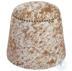 Willow Chestnut and White Ottoman