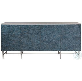 Signature Designs Ivory and Blue Deepwater TV Stand