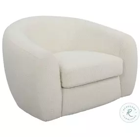 Capra Off White Swivel Chair