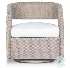 Hawkins Vintage White Outdoor Swivel Chair