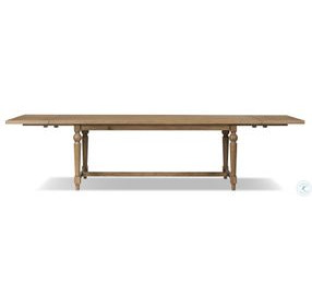 Blinn Worn Oak Veneer 124" Extendable Rectangular Dining Table