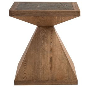 Barnaby Bronze and Champagne Bronze Square End Table