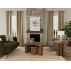 Santa Cruz Whiskey Oak Free Form Bunching Occasional Table Set