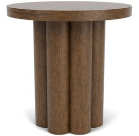 Santa Cruz Whiskey Oak Round End Table
