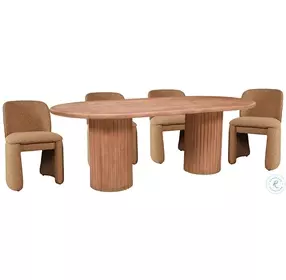 Breck Brown 84" Pedestal Dining Room Set