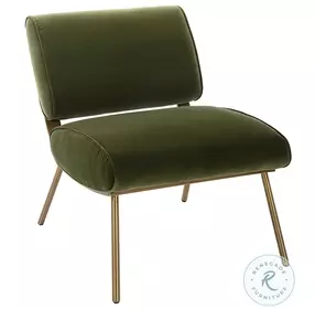 Knoll Olive Green Accent Chair