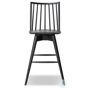 Lewis Black Oak Swivel Bar Stool