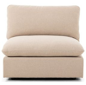 Ingel Antwerp Taupe Armless Chair