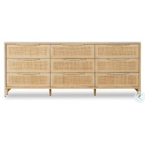 Sydney Natural Mango 9 Drawer Dresser