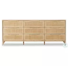 Sydney Natural Mango 9 Drawer Dresser
