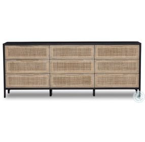 Sydney Black Wash 9 Drawer Dresser