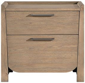 Riley Light Brown 2 Drawer Nightstand