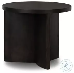 Toli Smoked Black Veneer Round End Table