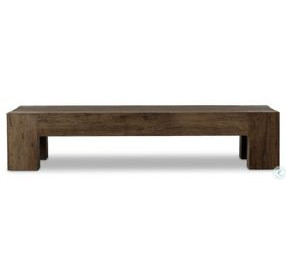 Abaso Ebony Rustic Wormwood Oak Rectangular Coffee Table
