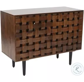 Trent Chestnut 42" Woven Front Accent Cabinet