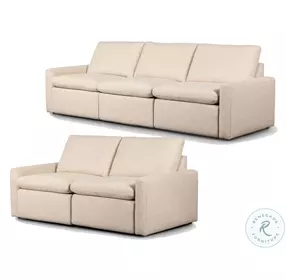 Tillery Antigo Natural Performance Fabric Power Reclining Living Room Set