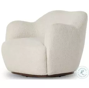 Julius Sheldon Ivory Swivel Chair