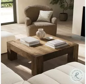 Abaso Rustic Wormwood Oak Small Square Occassional Table Set