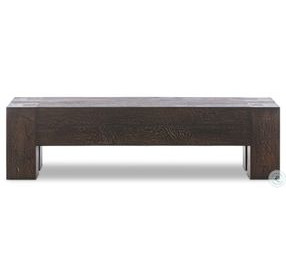 Abaso Ebony Rustic Wormwood Oak 70" Accent Bench