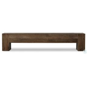 Abaso Ebony Rustic Wormwood Oak Large 90" Accent Bench
