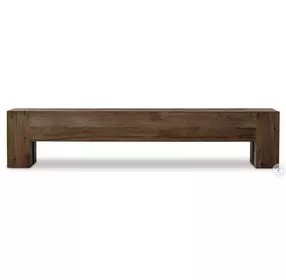 Abaso Ebony Rustic Wormwood Oak Large 90" Accent Bench