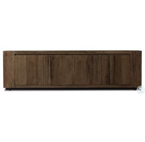 Abaso Ebony Rustic Wormwood Oak 95" Media Console