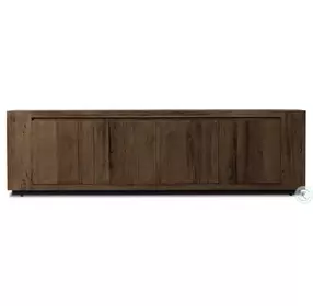 Abaso Ebony Rustic Wormwood Oak 95" Media Console