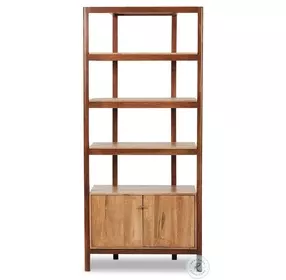 Reza Smoked Honey Parawood Bookcase