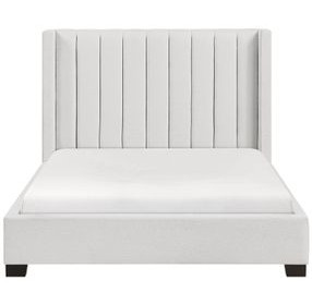 Emerson Beige Full Bed Upholstered Low Profile Bed