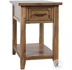 Claremont Wire Brush Brown Drawer End Table