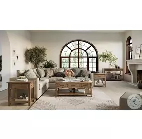 Claremont Wire Brush Brown Lift Top Occasional Table Set