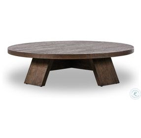 Sparrow Ashen Oak Resawn Round Coffee Table