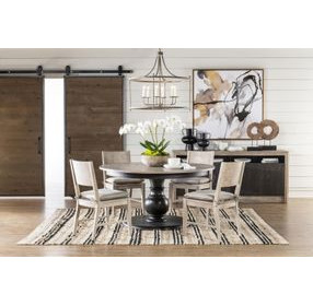 Halifax Flax and Java 86" Rectangular Dining Room Set
