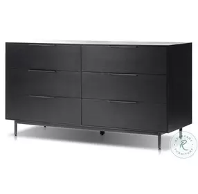 Akira Black 6 Drawer Dresser