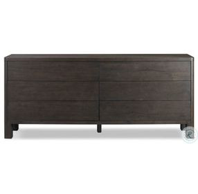 Noeline Smoke Black Oak Veneer 6 Drawer Dresser