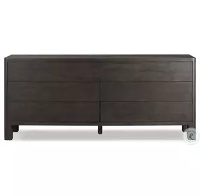 Noeline Smoke Black Oak Veneer 6 Drawer Dresser