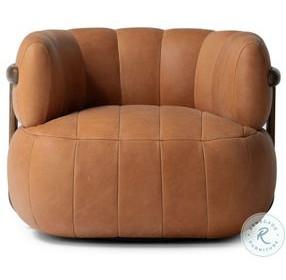 Doss Palermo Cognac Swivel Chair