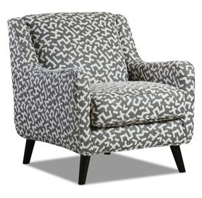 Contour Natural Downunder Denim Performance Fabric Accent Chair