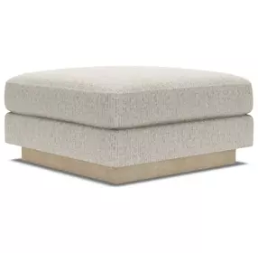 Lana Gray Upholstered Square Ottoman