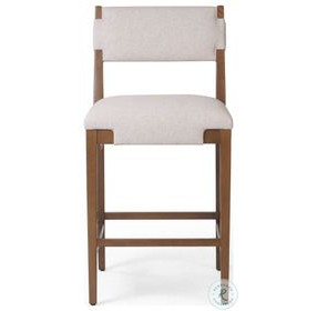 Tamari Antwerp Natural Performance Fabric Counter Height Stool