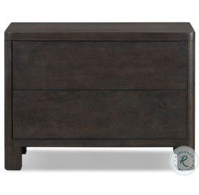 Noeline Smoked Black Veneer 2 Drawer Nightstand