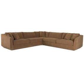 Veronica Brown 3 Piece Modular Sectional with Pillows