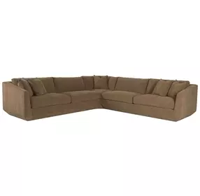 Veronica Brown 3 Piece Modular Sectional with Pillows